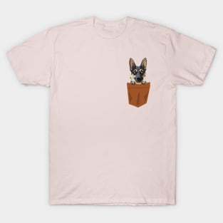 dog in pocket funny puppy for dog lover German Shepherd T-Shirt